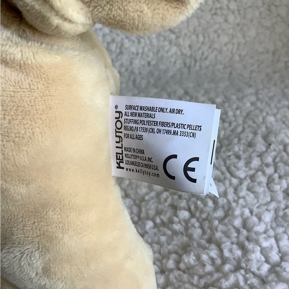 KELLYTOY 2017 Beige Puppy Dog Plush w Rattle Crinkle Ears Stuffed Animal Toy - Picture 4 of 11
